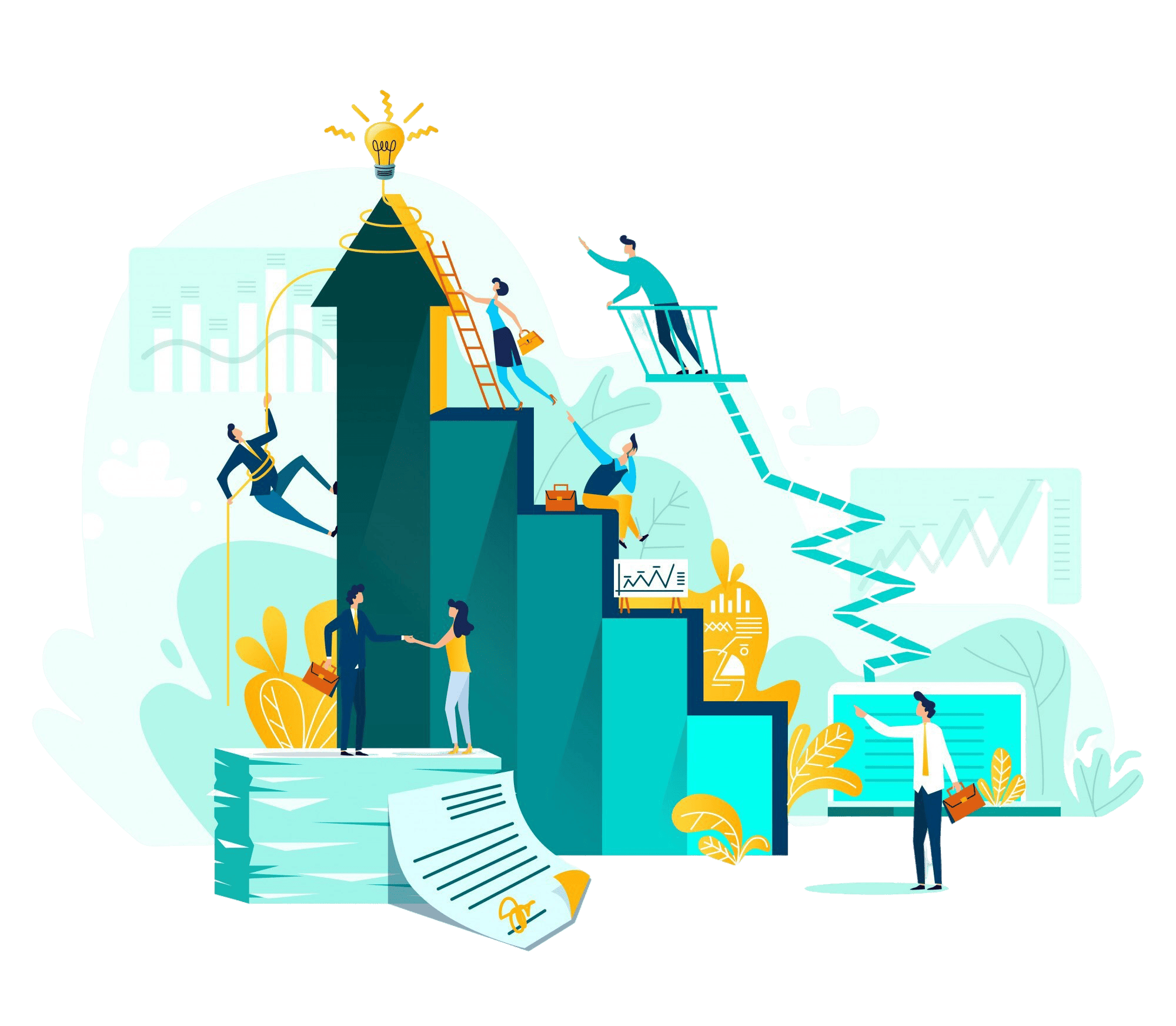 Investment growth illustration